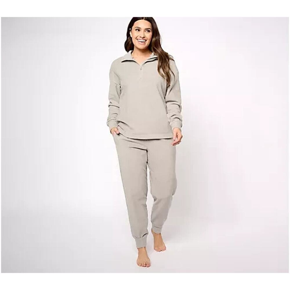Berkshire Homewear Microfleece Half Zip & Jogger Set Wet Weather X-Small A612908